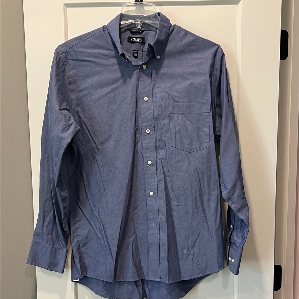 Chaps Men's Blue Button-Down Shirt